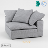 Диванный модуль Luscious Sectional Corner Medium